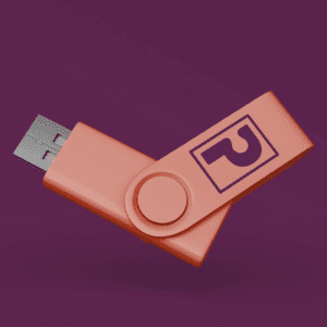 Thumbdrive showing submark logo 