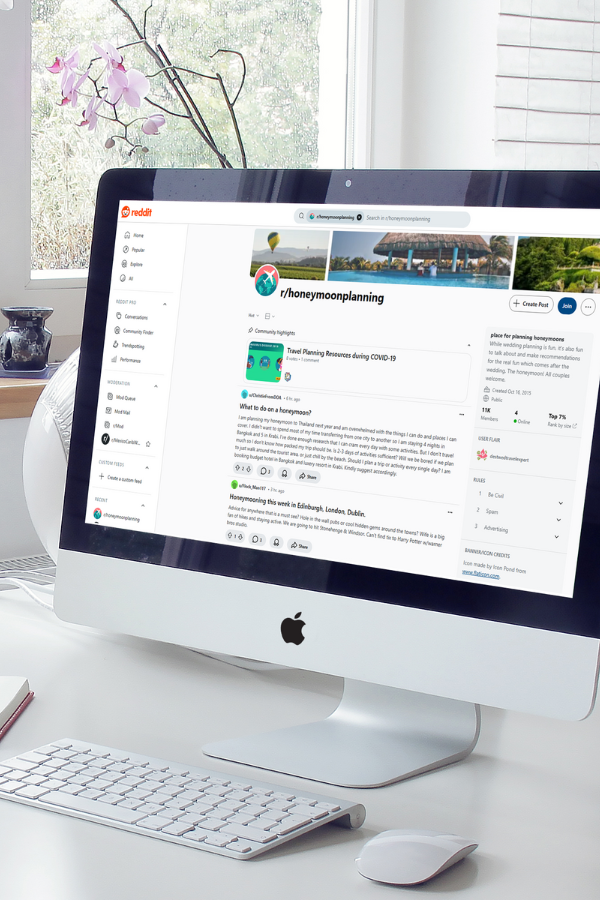 Reddit example on a desktop